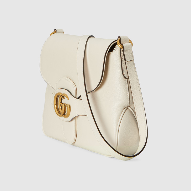 Gucci Small Messenger Bag with Double G Shoulder Bag 648934 White